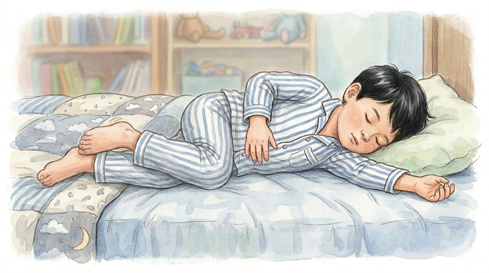 あるがままの姿で眠る子供